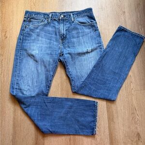 Levi's 508 Men's Blue Denim Straight Cotton Jeans Regular Fit 34x32